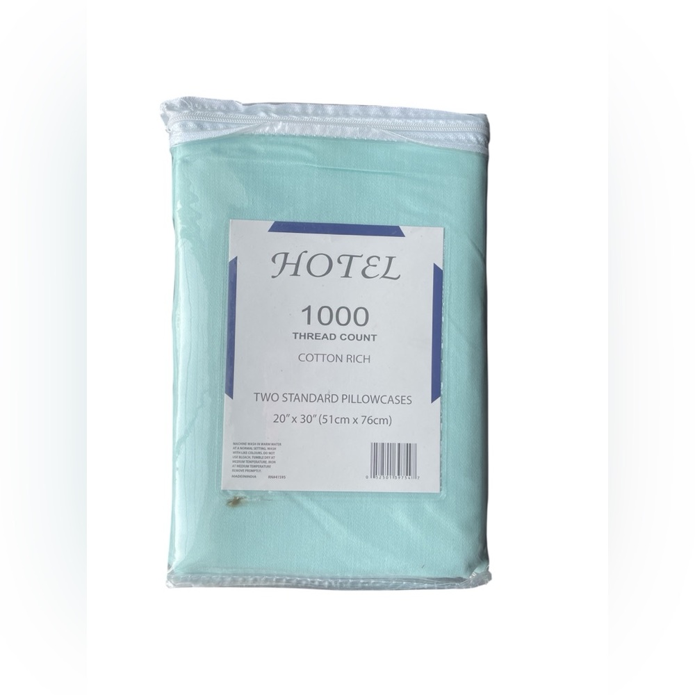 Cotton Rich Pillowcases - Soft Blue